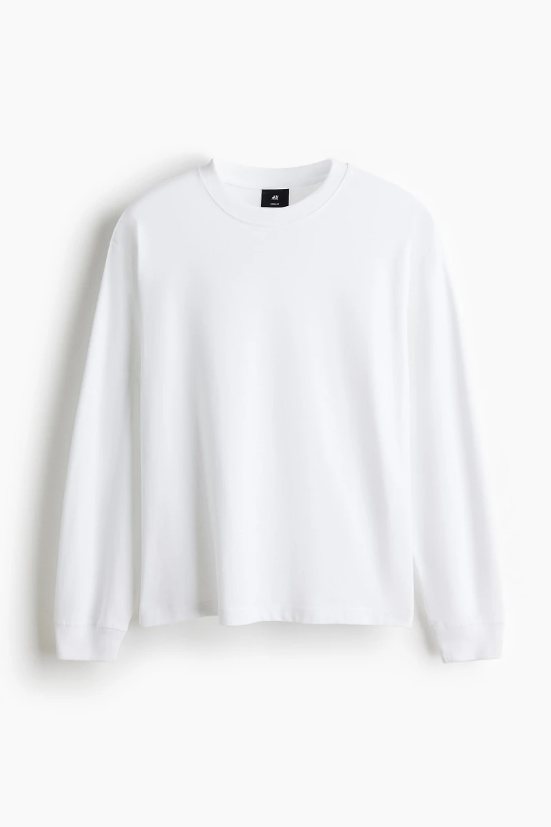 Loose-Fit Long-Sleeved Jersey Shirt