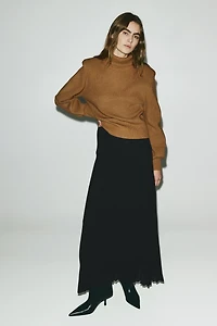 Jupe en mousseline plissée