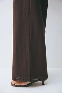 MAMA Scalloped Pull-On Pants