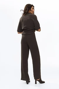 Straight Crinkled Pants