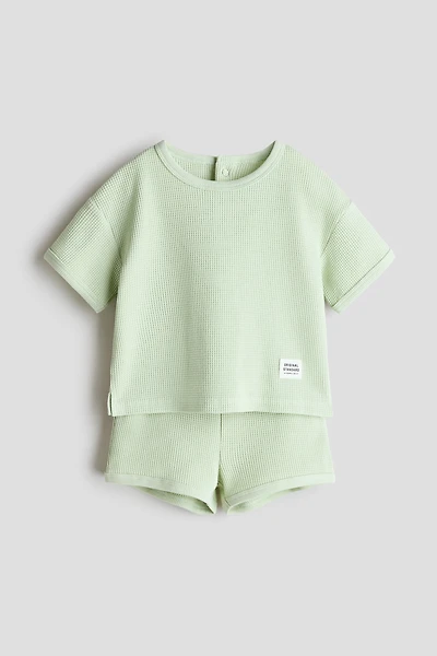 2-Piece Waffled Cotton Set