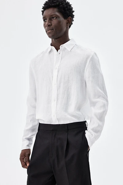 Regular-Fit Linen Shirt