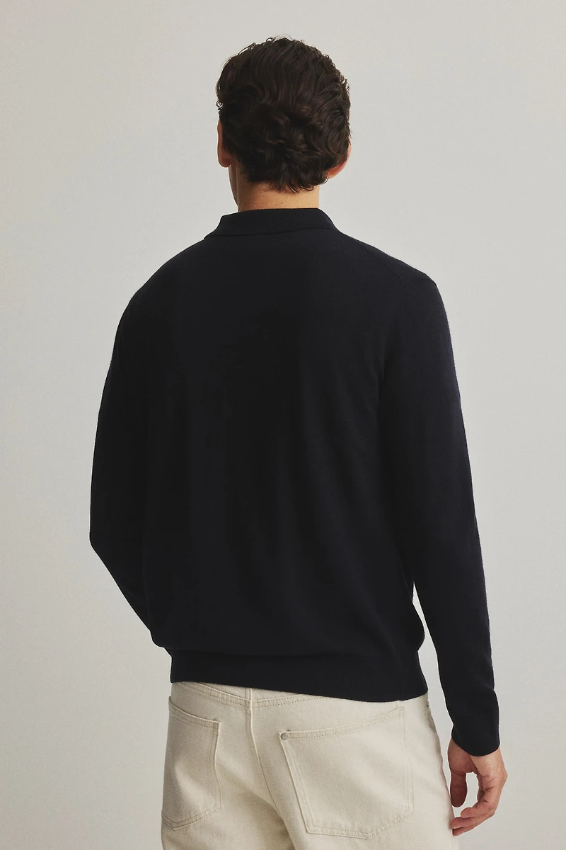 Regular-Fit Merino Wool Polo Shirt