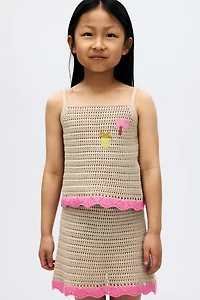 2-Piece Knit Top and Skirt Set
