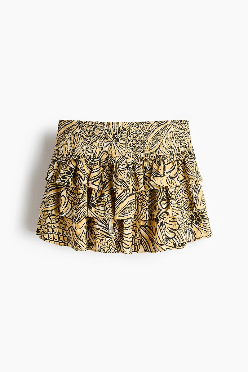 Tiered Viscose Mini Skirt