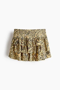 Tiered Viscose Mini Skirt
