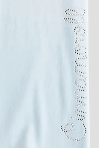 2-Piece Motif-Detail Velour Set