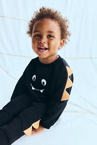 2-Piece Appliquéd Sweatshirt and Joggers Set