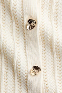 Crochet-Look Cardigan