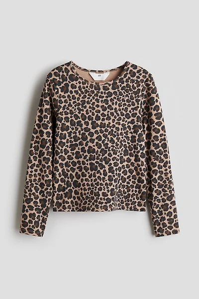 Long-Sleeved Cotton Jersey Top