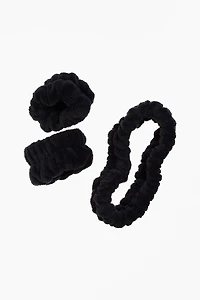 Makeup Headband and Wristband Set