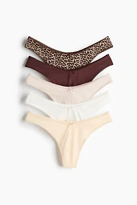 5-Pack Cotton Thong Briefs