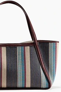 Jacquard-Weave Shopper