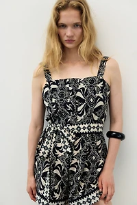 Tie-Belt Romper