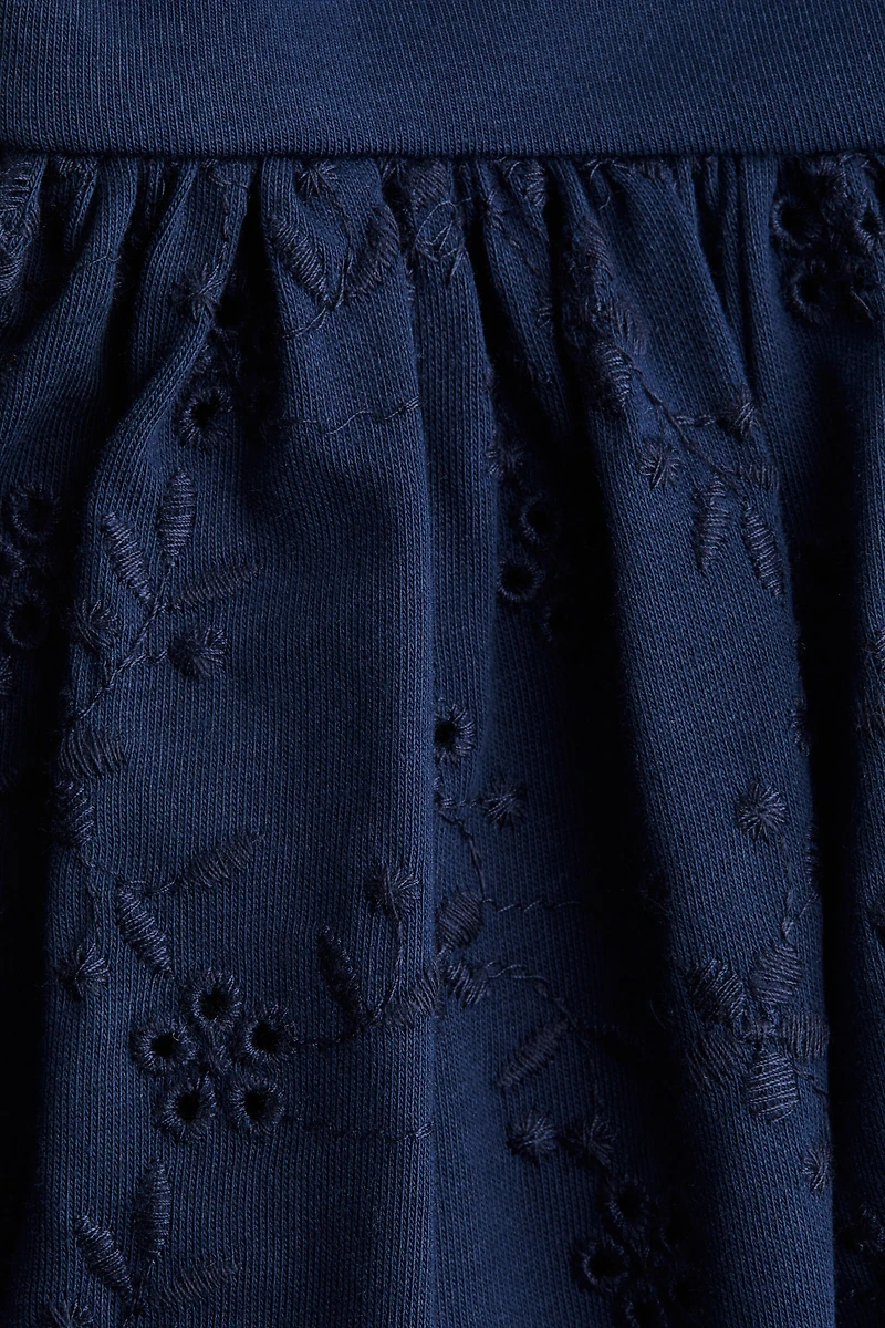 Skirt with Eyelet Embroidery