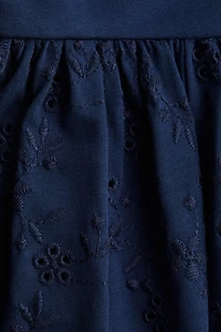 Skirt with Eyelet Embroidery