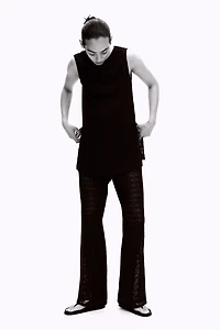 MAMA Pointelle-Knit Drawstring Pants