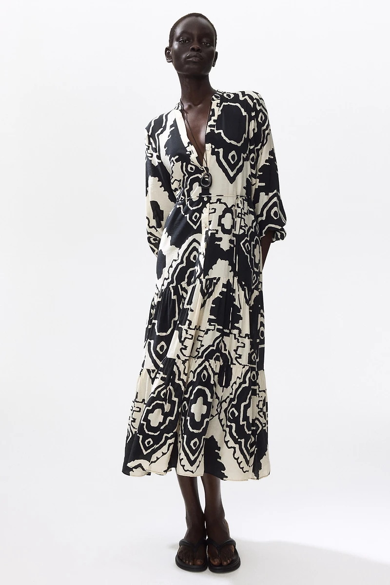Printed Tiered Dress