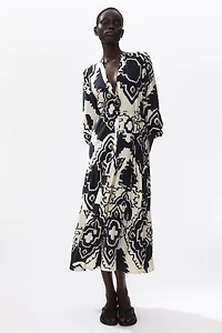 Printed Tiered Dress
