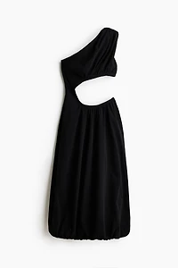 Bubble-Hem Dress with Cutout