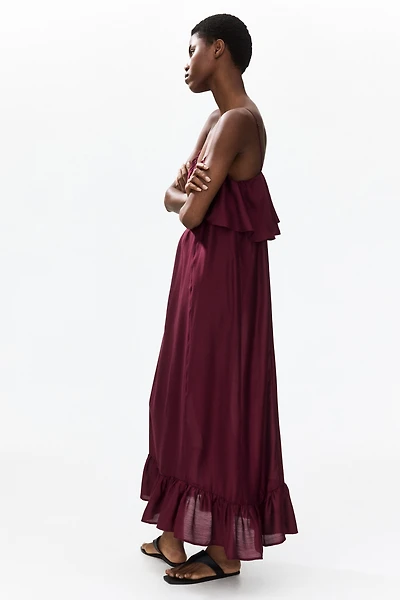 Ruffle-Trimmed A-Line Dress