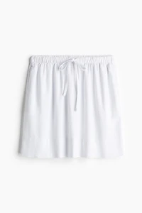 Linen-blend Mini Skirt