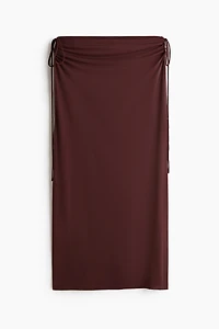 Drawstring-detail beach skirt