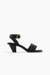 Braided Sandals with Heel