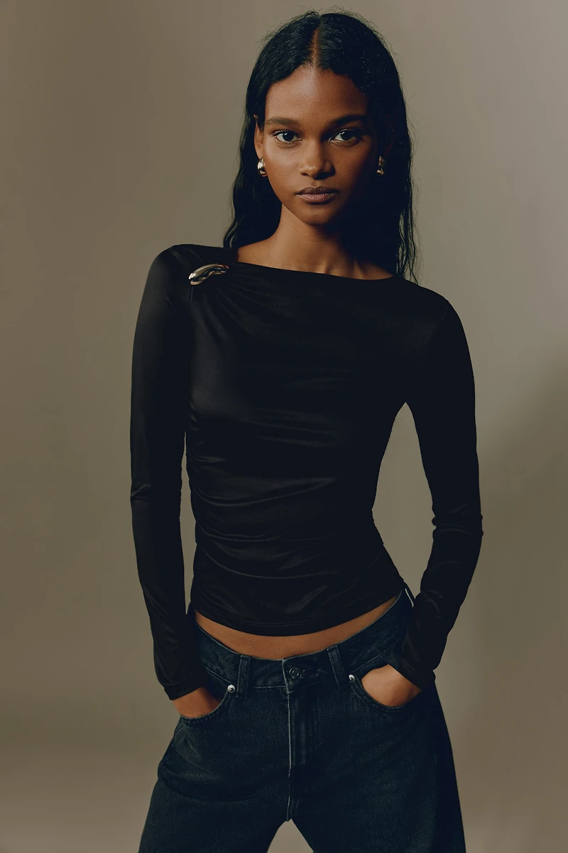 Asymmetric Jersey Top