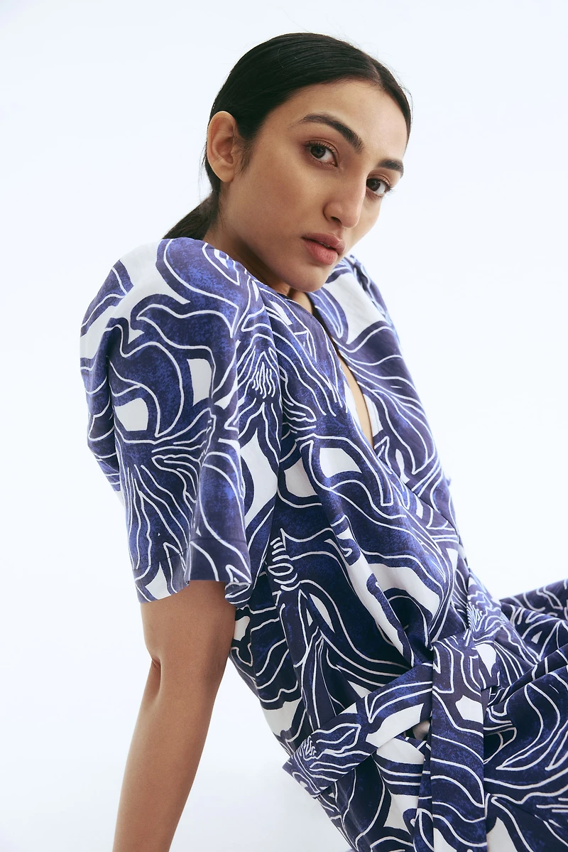 Patterned Twill Dress