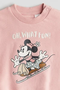Sweatshirt with Printed Motif