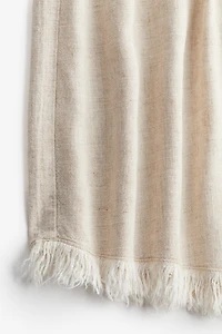 Short en lin mélangé avec taille élastique