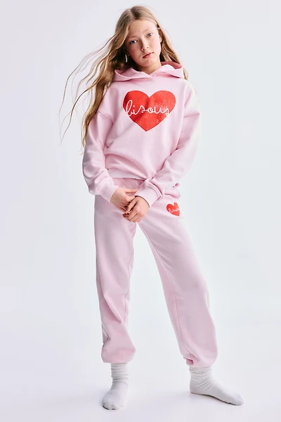 2-Piece Sweatsuit with Printed Motif