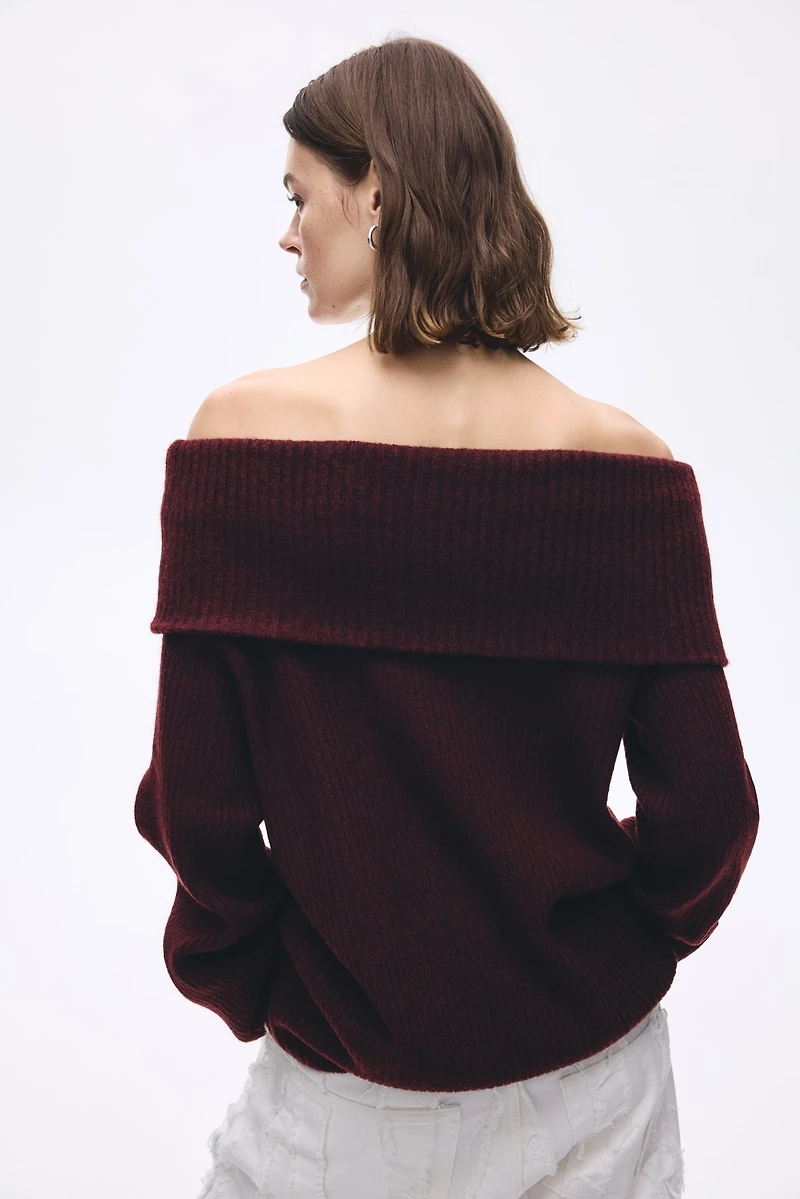 Off-the-Shoulder Sweater