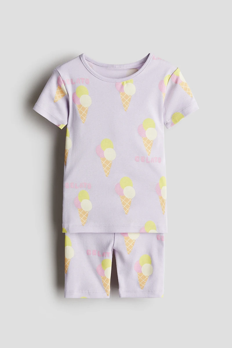 Snug Fit Printed Cotton Pajamas