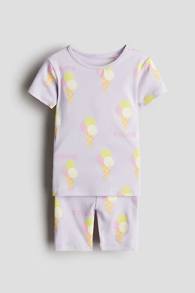 Snug Fit Printed Cotton Pajamas