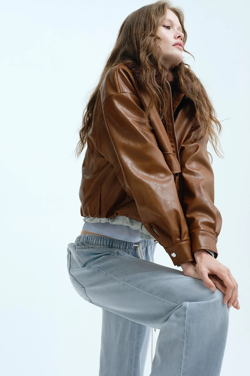 Denim Drawstring Pants