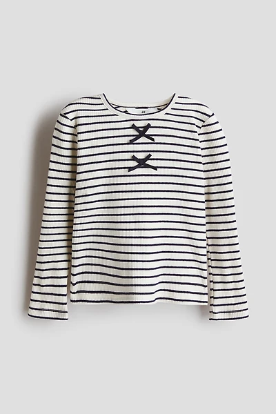 Haut en coton côtelé