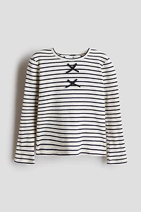 Haut en coton côtelé