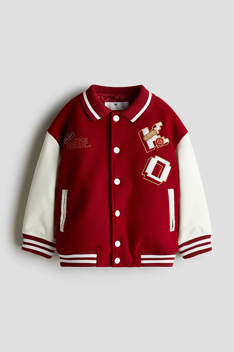 Baseball Jacket with Collar
