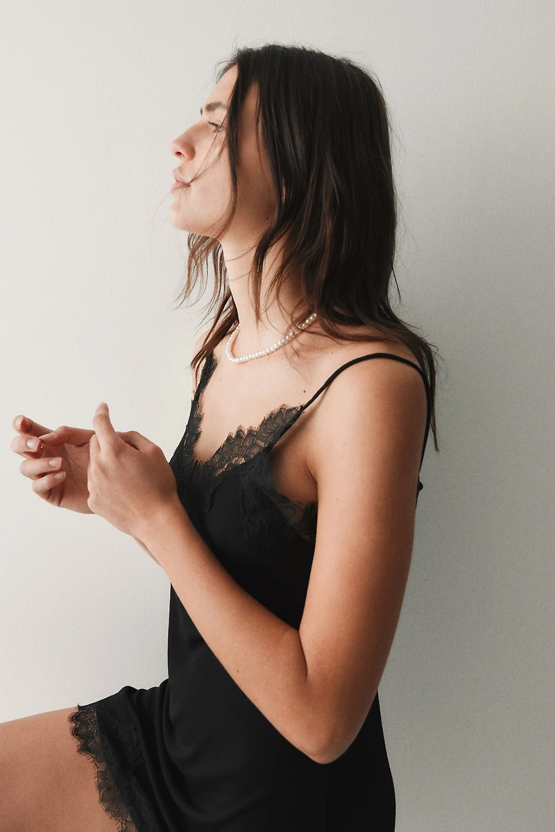 Lace-Trimmed Nightgown