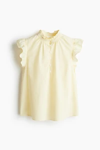Linen-Blend Blouse