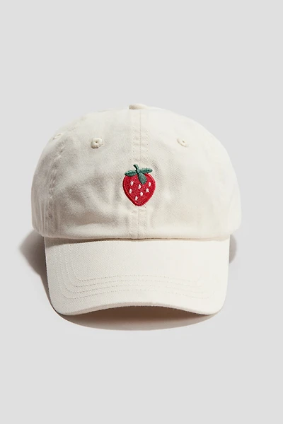 Cap with Embroidered Detail