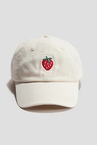 Casquette avec détail brodé