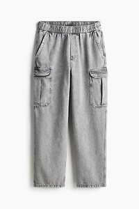 Loose Cargo Denim Joggers