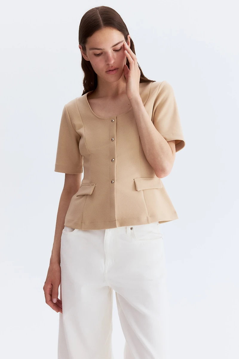 Short-Sleeved Cardigan