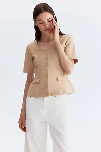 Short-Sleeved Cardigan