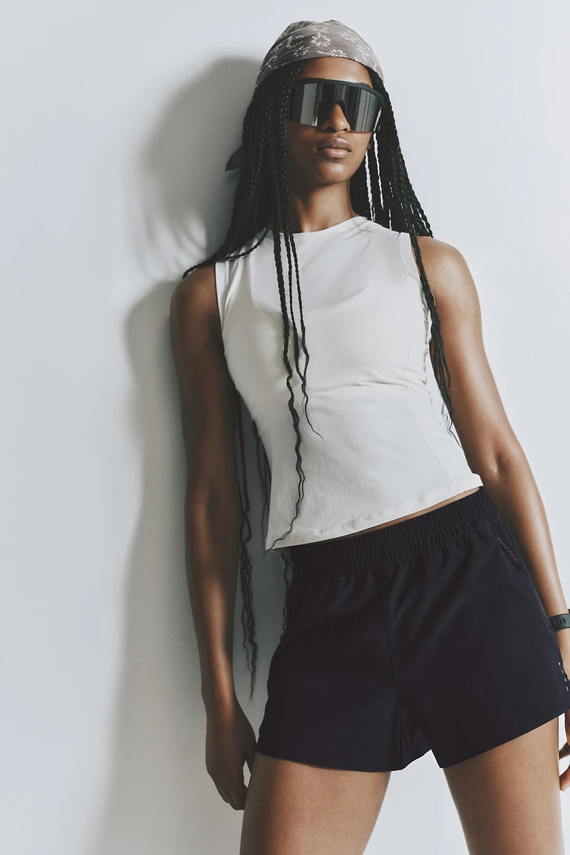 Regular-Fit Track Shorts with Pockets