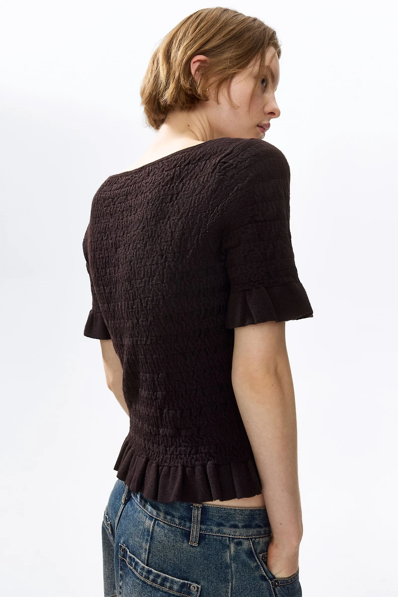 Haut en tricot texturé