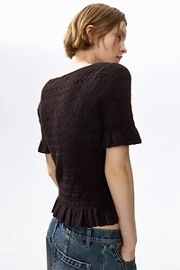 Haut en tricot texturé
